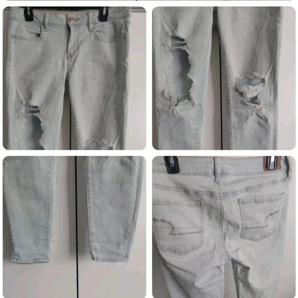 American Eagle Outfitters Super stretch X Jegging Midrise destroyed. 10 - Picture 4 of 4